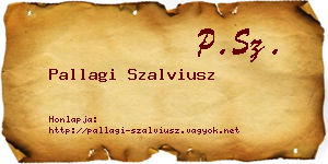 Pallagi Szalviusz névjegykártya